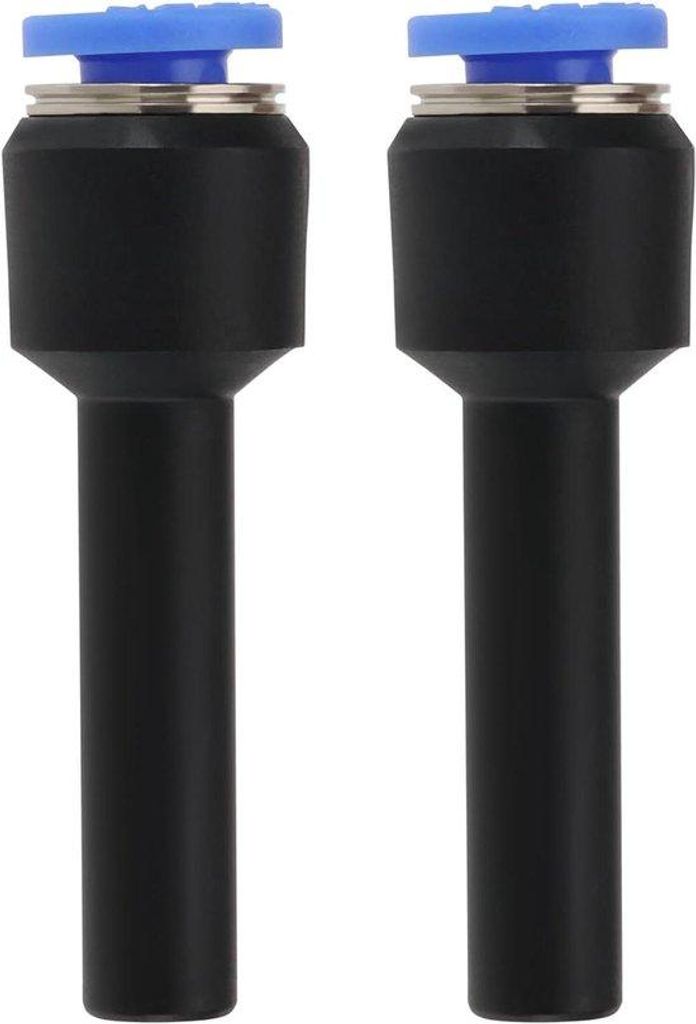 Pneumatische Push FIT Reducer Connector, 4mm naar 6mm, Set van 2 Stuks, Met Rood Uitvoering