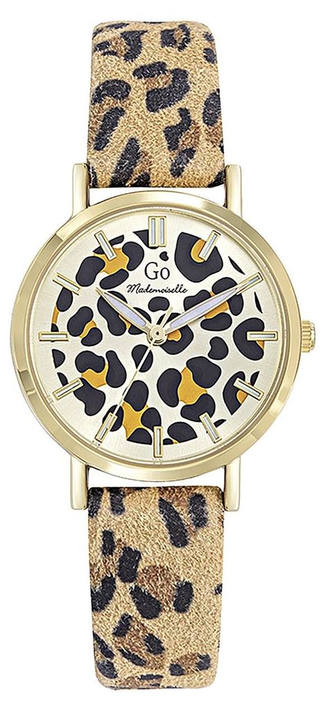Girl Only GO Damen Armbanduhr Mademoiselle Lederband braun mehrfarbig UGO699635