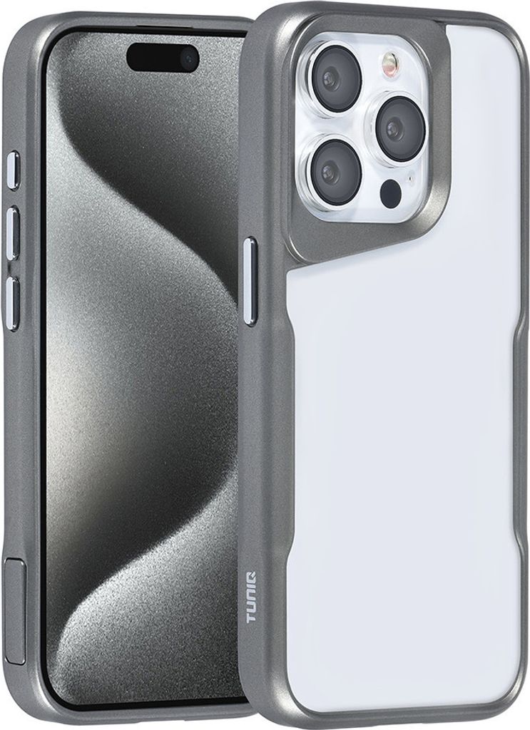 TUNIQ iPhone 15 Pro Back cover case - Silicone - Grey