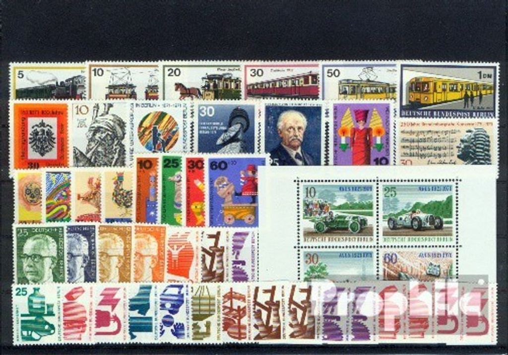 Briefmarken Berlin (West) 1971 1971 mit 403,404,406,407 C und D postfrisch