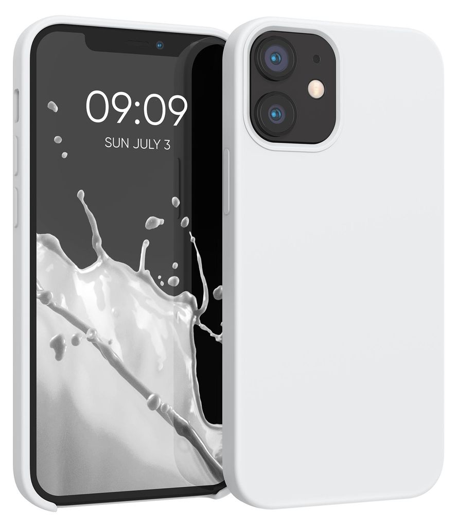 kwmobile Handyhülle für iPhone 12 mini Hülle, für iPhone 12 mini Case - Hülle Silikon - kabelloses Laden - Weiß