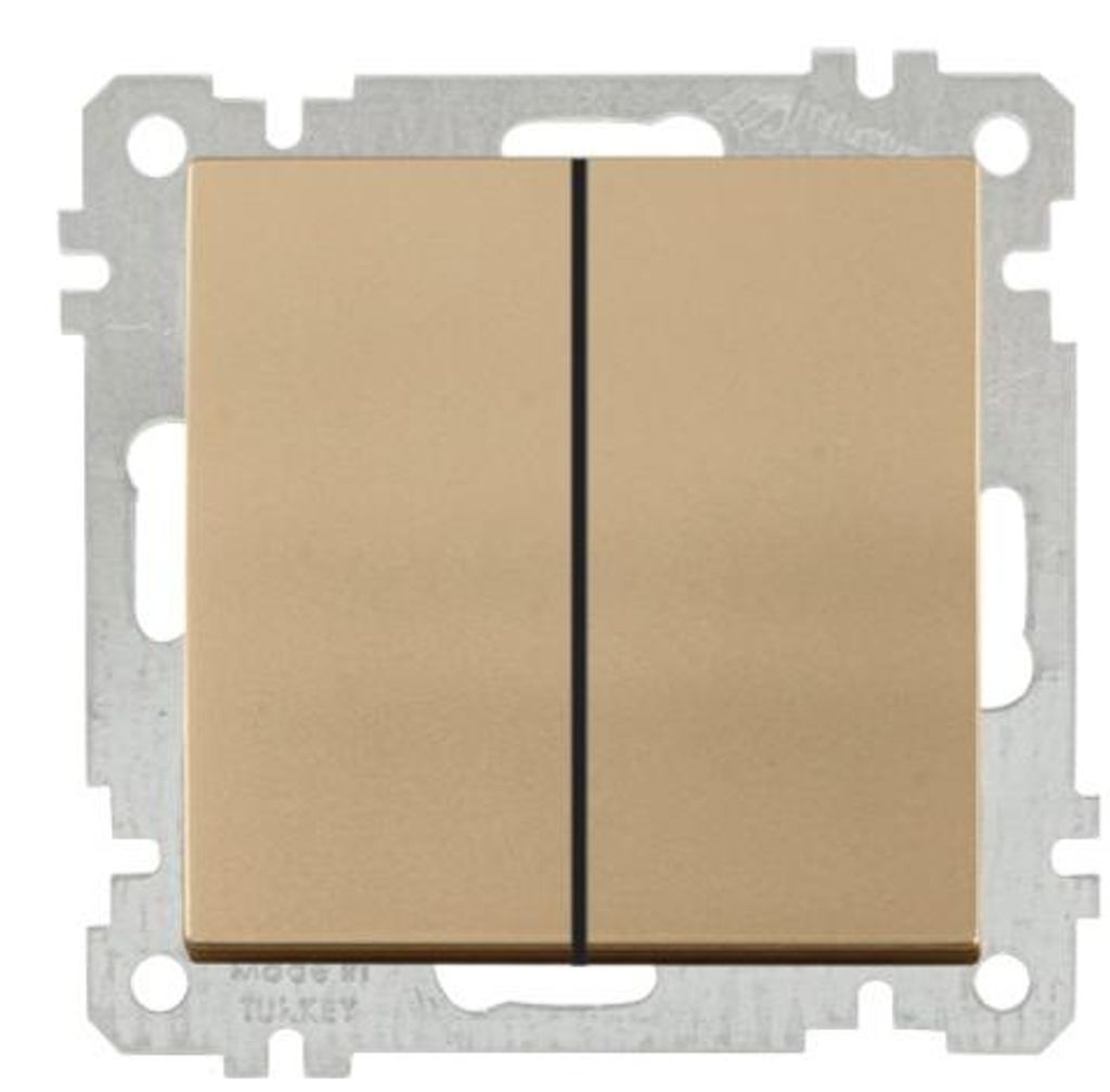 Serienschalter Gold Optik – Unterputz IP20 für Innen – Produktbild 