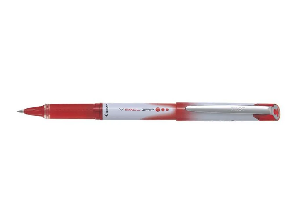 Pilot V-Ball Grip 10 in un set di 12 pezzi rossi