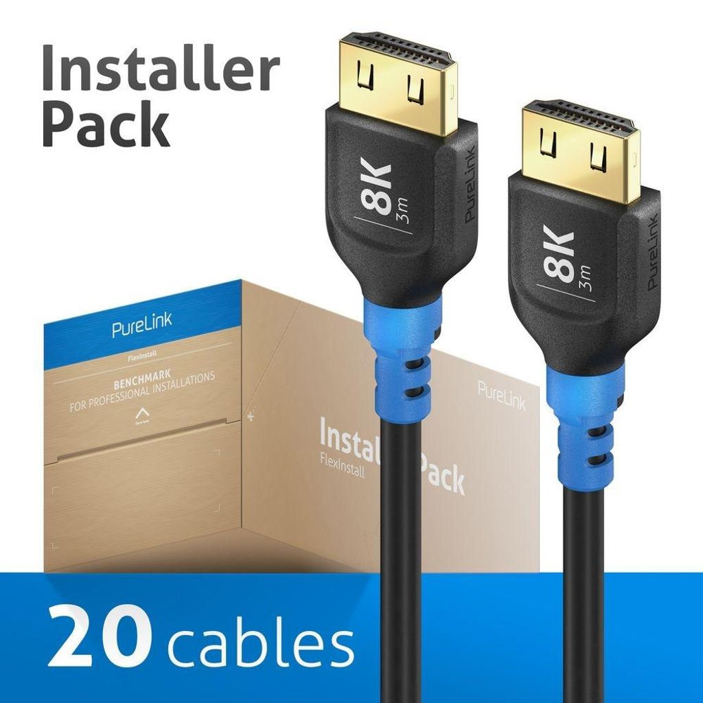 PureLink FlexInstall HDMI Kabel 8K 3.00m Installer Pack 20 stk.