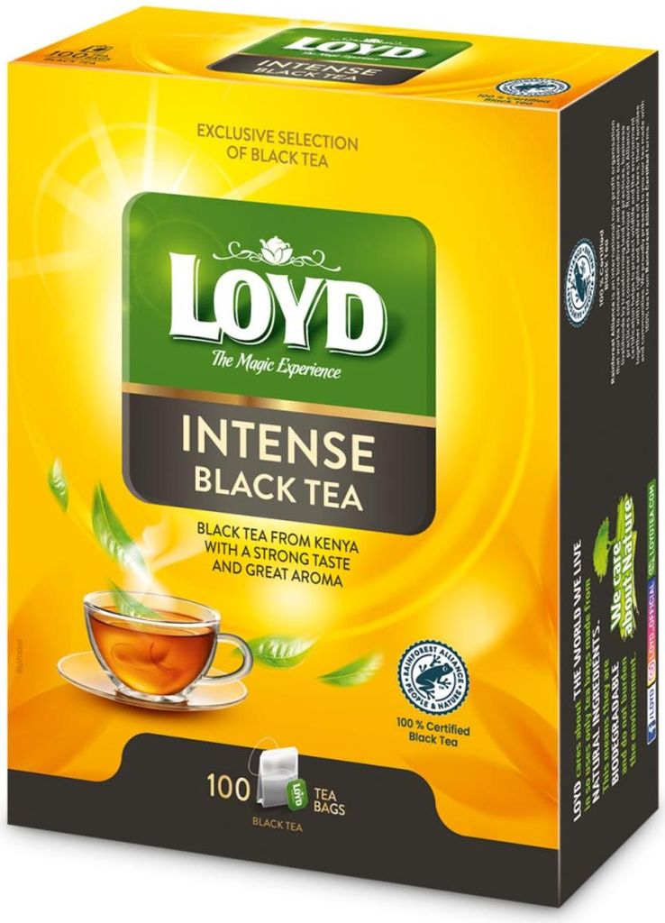 Loyd Intense Schwarzer Tee 100 Teebeutel - Schwarztee 200g Produktbild 