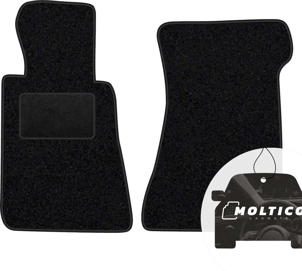 moto-MOLTICO Tappetini anteriori per auto Velours Tappetini per auto neri Set di tappetini per auto 2 pezzi adatto per Mercedes-Benz SL R107 1971-1989
