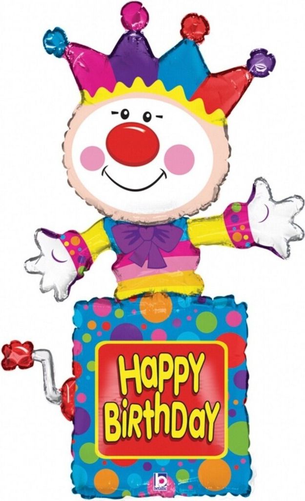 Betallic - Folienballon "Jack In The Box", Metallic, Geburtstag SG34785 (Einheitsgröße) (Bunt)