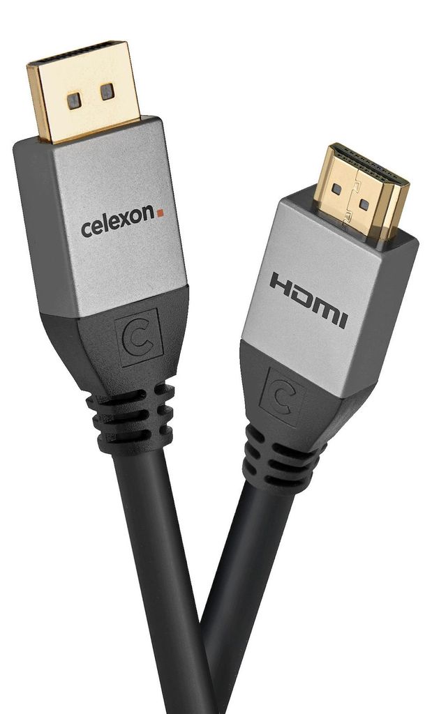 celexon DisplayPort auf HDMI Kabel 4K 5,0m - Professional Line