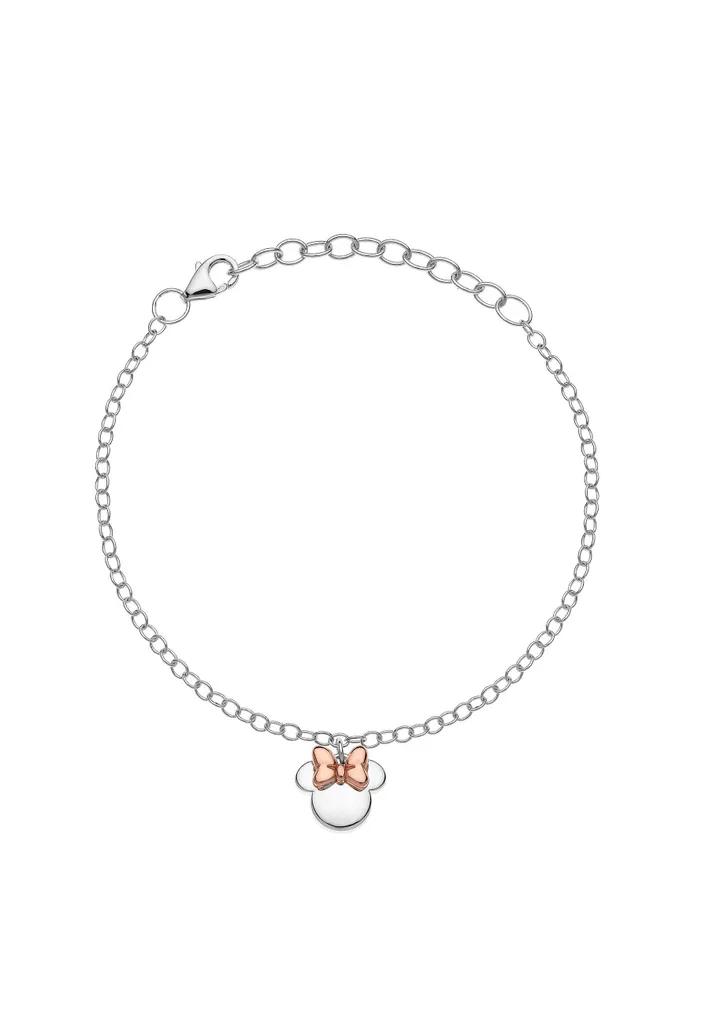 Bracelet Disney Minnie anti-allergie en argent pour peau sensible 17cm