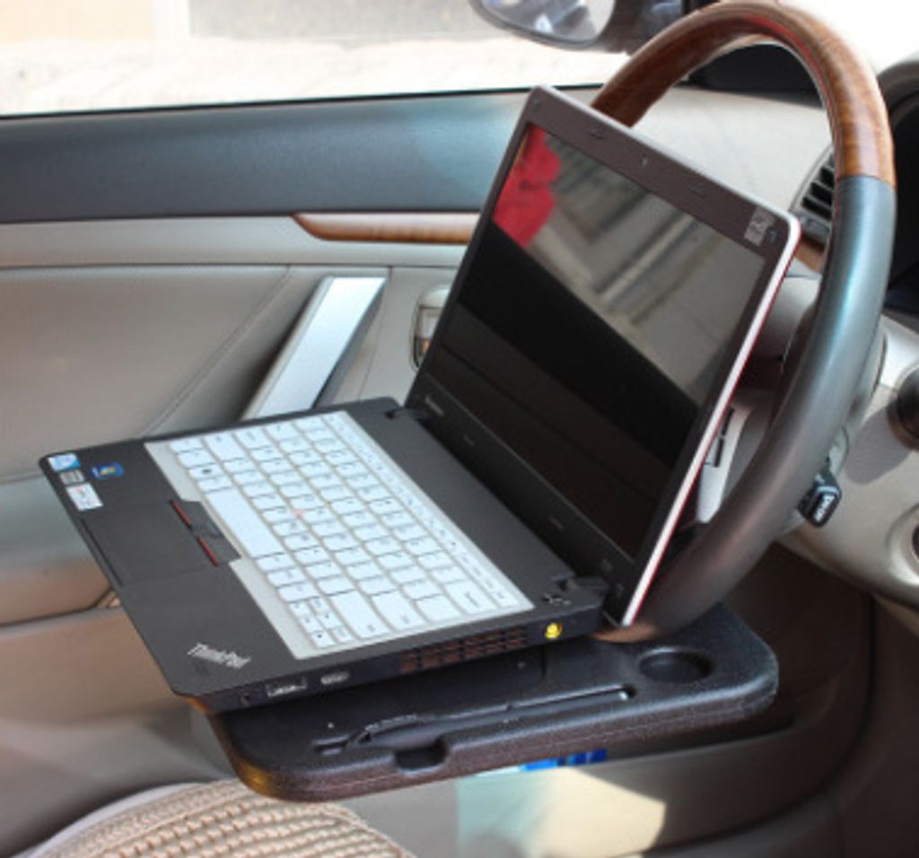 PC-Halterung Auto Lenkrad-Schreibtischsitz Esstablett mit iPad-Schlitz Lenkrad Schreibtisch Multifunktional Auto Tisch Tragbare Lenkrad Tisch Tablett Auto Esstisch mit Getränkehalter 