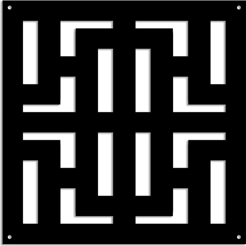 Divisorio Decorativo NO WAY Nero 73x73 cm - Pannello Design in PVC