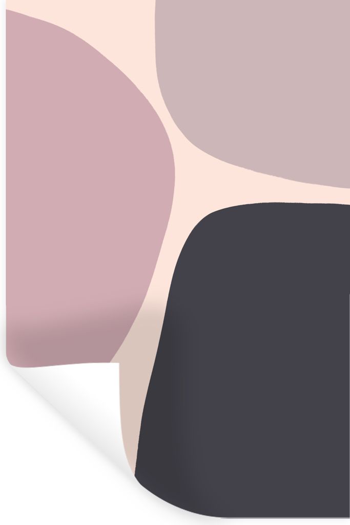 MuchoWow Wandtattoo Wandsticker Wandaufkleber Pastell - Gestaltung - Minimalismus 60x90 cm Selbstklebend und Repositionierbar - Sticker - Dekorfolie