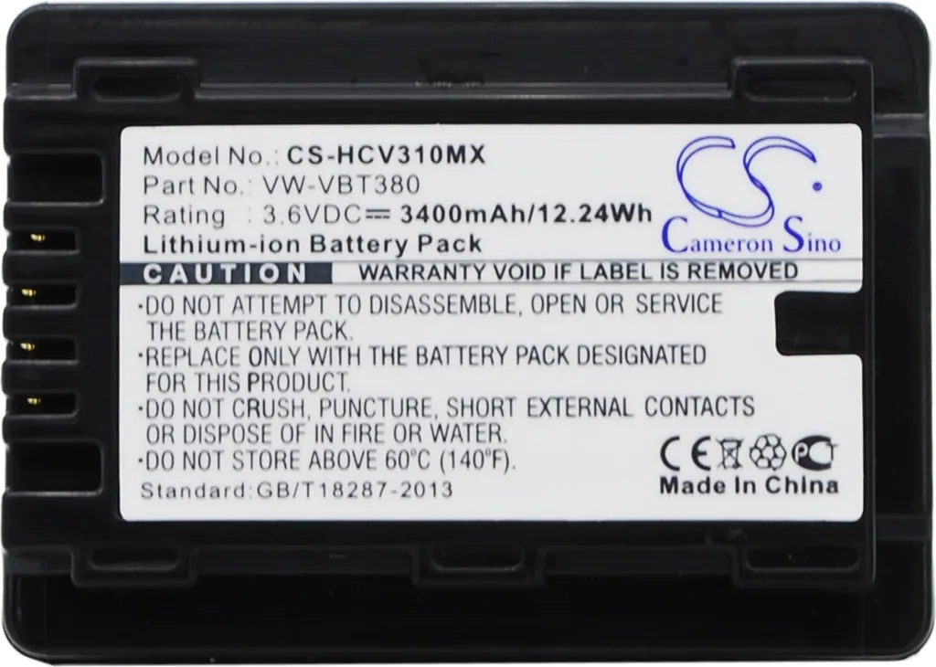 Batteria TECHTEK Panasonic VW-VBY100 - Pronta all'Avventura HC-V110