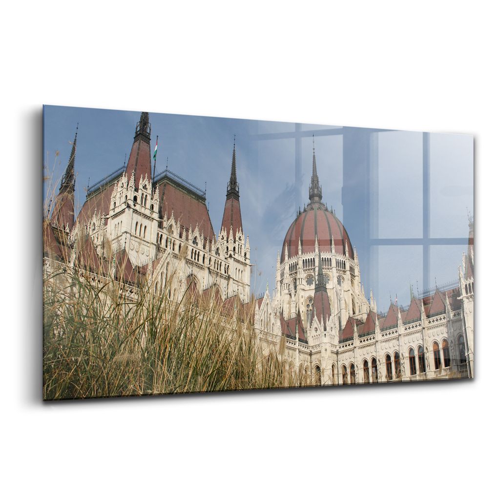 Glasmalerei - dekorative Malerei - moderne Malerei - 100x50 - Parlament in Budapest