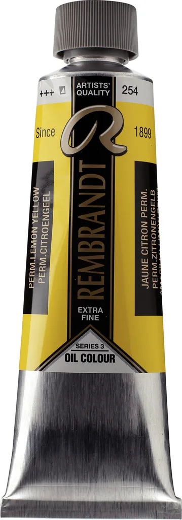 Peinture à l'huile Rembrandt 150 ml Jaune Citron Permanent tube 254