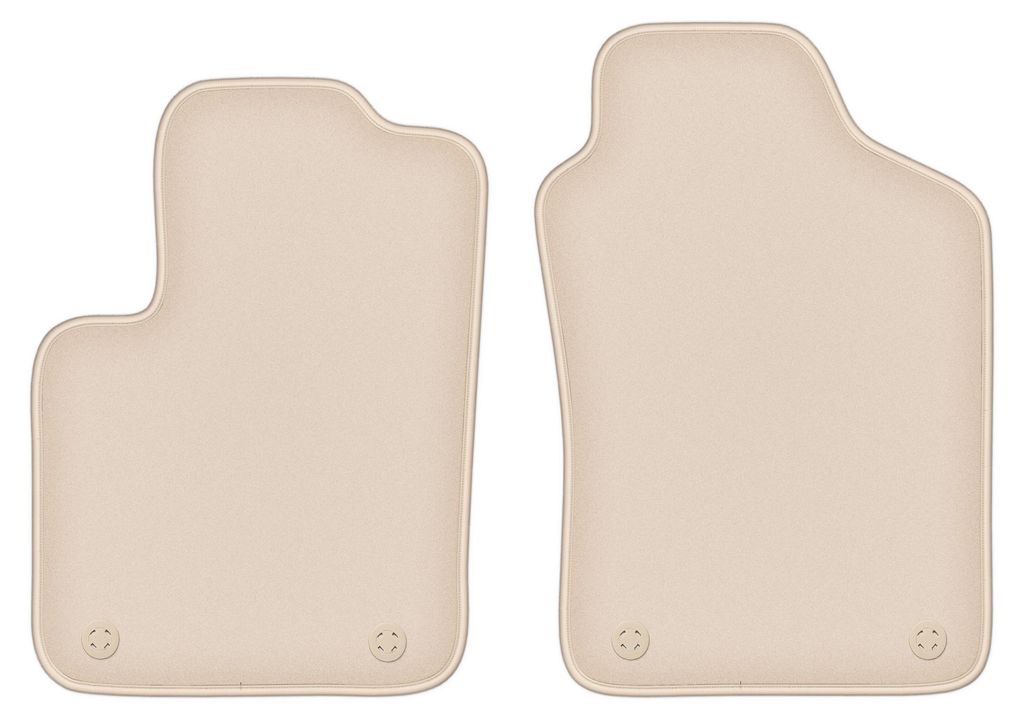 DURBAN Beige Velours-Fußmatten vorne für Fiat 500 Hybrid Produktbild 