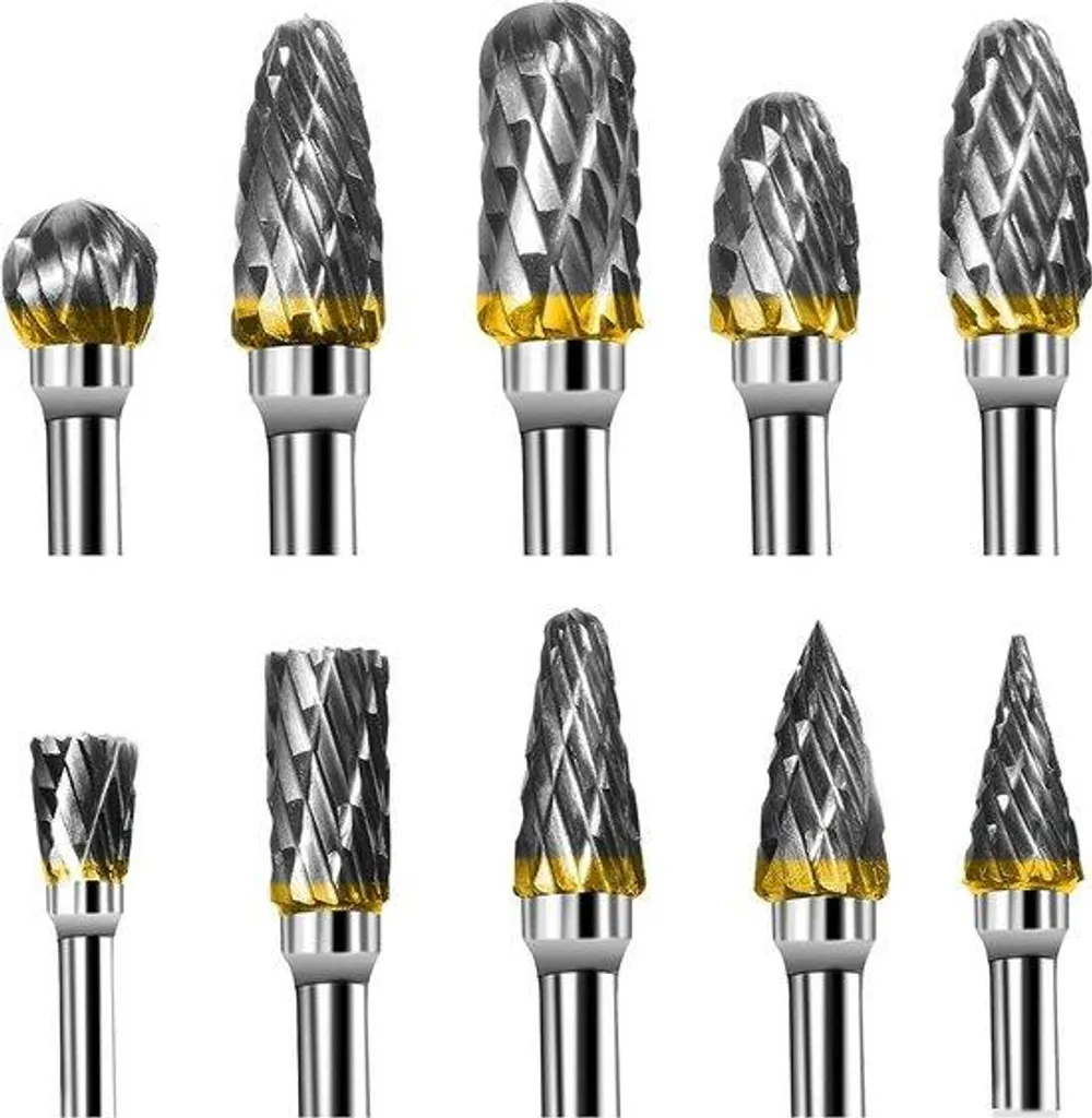 Set de 10 Fraises en Carbure de Tungstène pour Gravure et Métal Durable