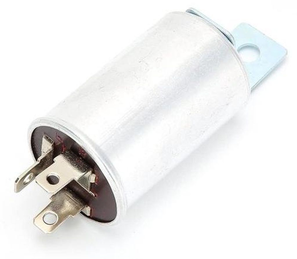 12V Auto-Relais - 3-Poliger Auto-Teile, Fahrzeug Blinker-Relais mit Schalter - Schwarz Metall - Universelle Passform - Auto-Relais 502096 - Verbess...