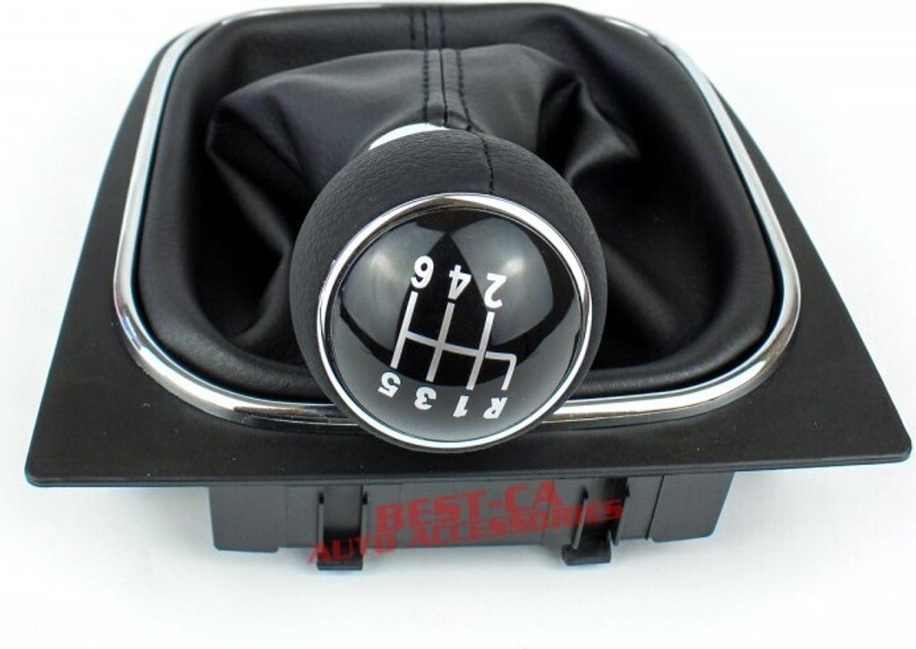Schaltknauf + Schaltsack Und Rahmen Leder 6 Gang Für VW VOLKSWAGEN Golf 5 6 Jetta GTI GTD TDI