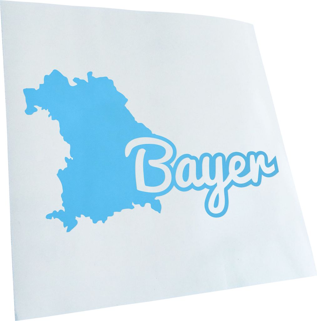 Kiwistar - Autoaufkleber - Bayer Bayern Herkunft - Lichtblau - 50x29cm - Aufkleber für Auto, Laptop, Fahrrad, LKW, Motorrad mehrfarbig JDM Decal R...