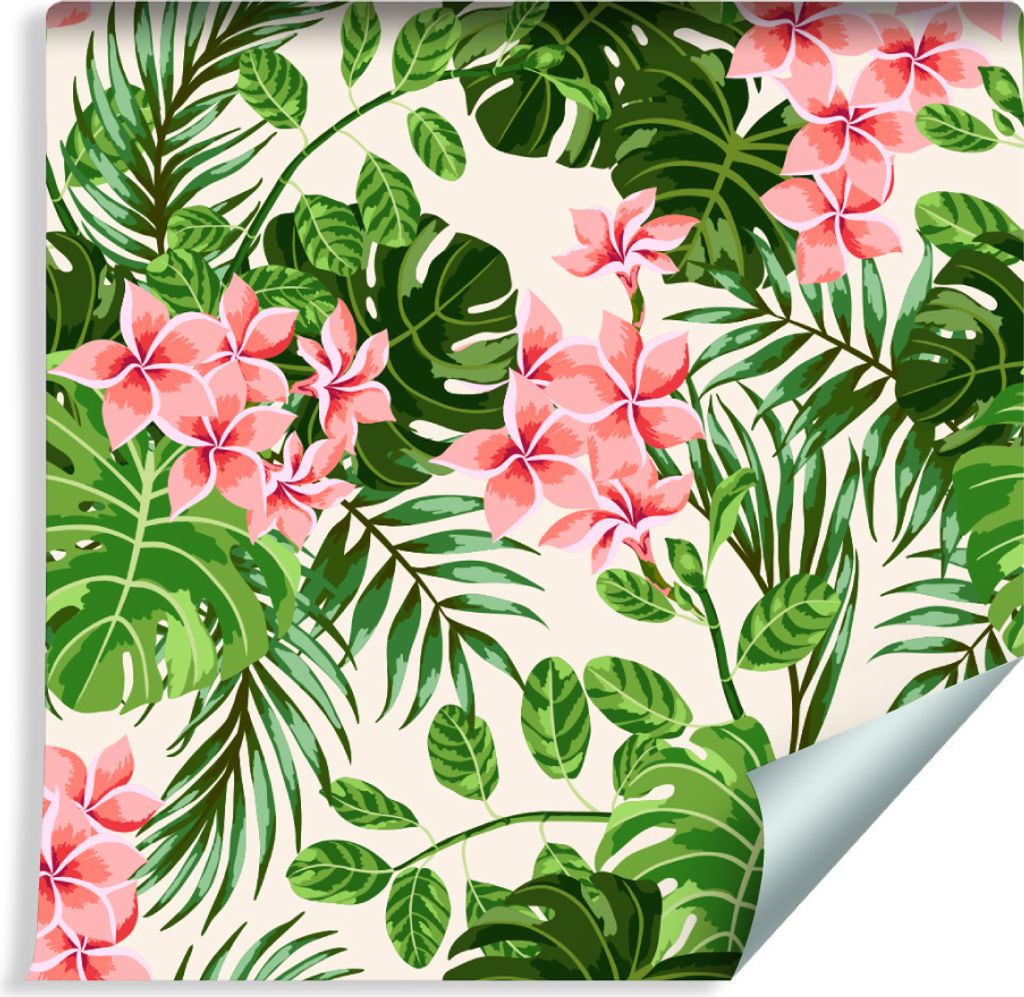 10m VLIES TAPETE Rolle Natur Tropische Blätter BLUMEN XXL