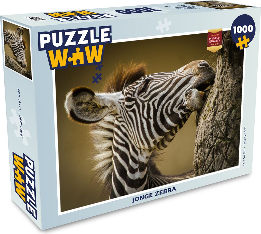 MuchoWow Puzzle 1000 Teile Junges Zebra - Erwachsene - Rätsel