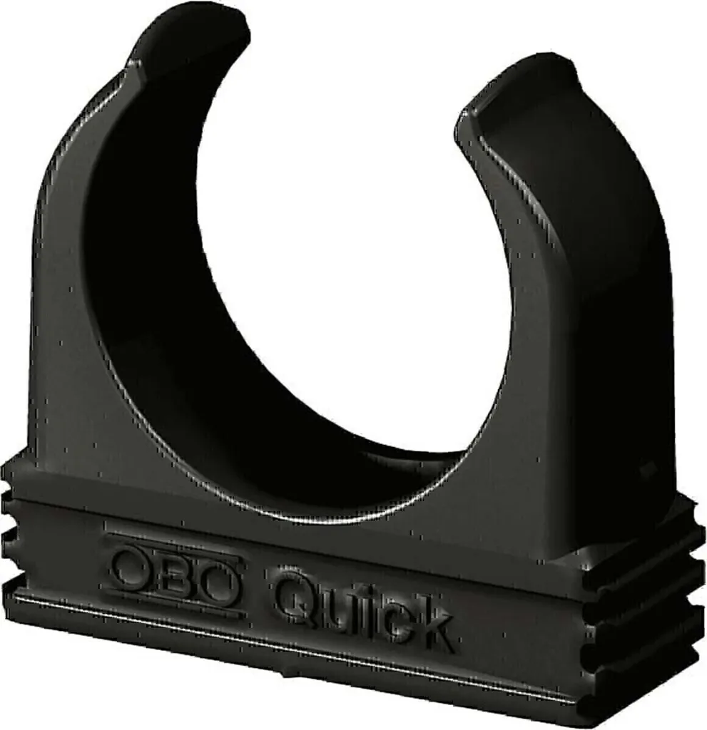 Attache tube M25 OBO Bettermann Quick 2955 noir pour gaine rigide