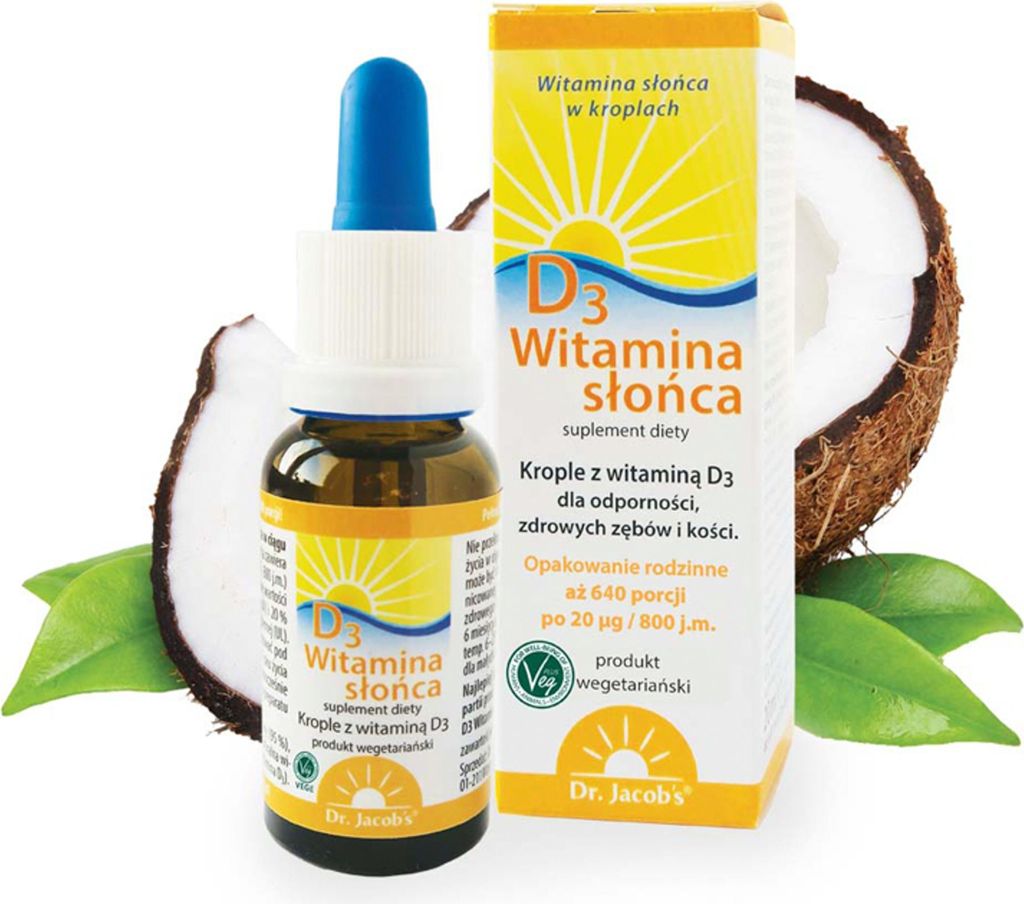 Olio di vitamina D3 del Dr. Jacob 800 U.I. per goccia, Immagine del prodotto 