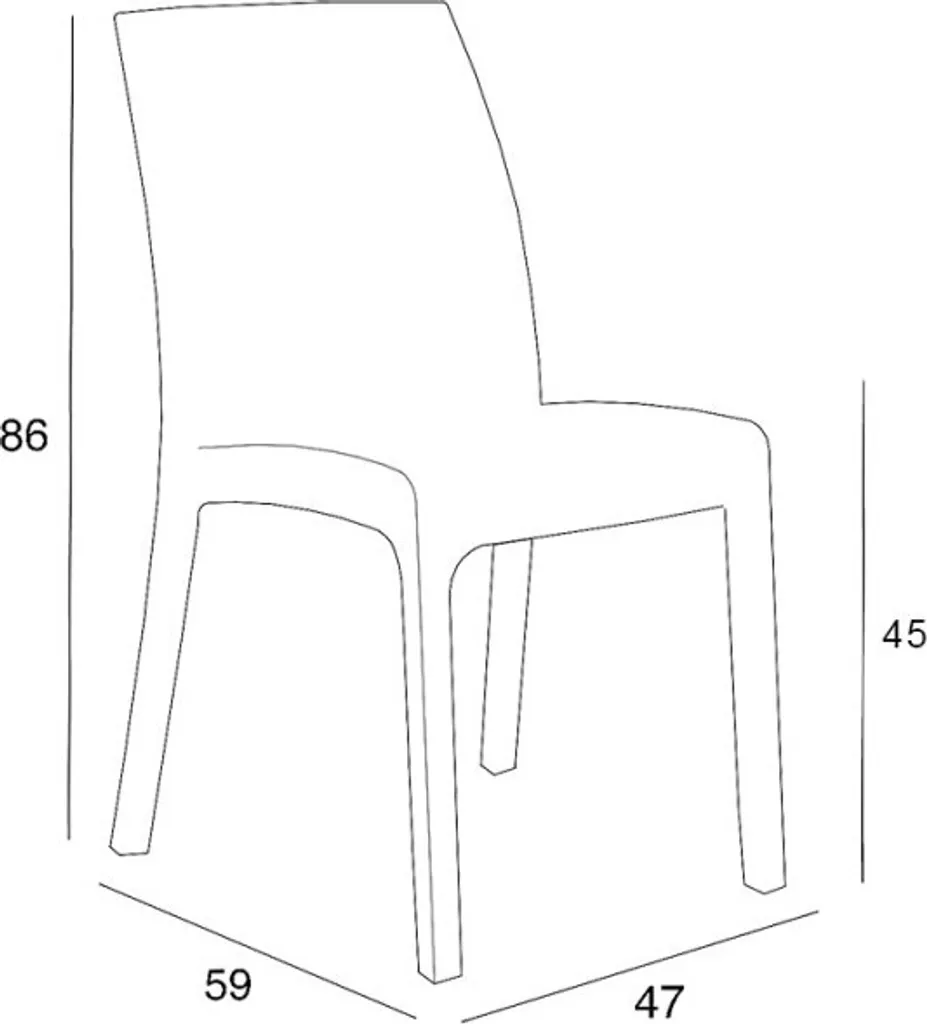 Chaise Virginia Bica en rotin empilable pour terrasse jardin et bar