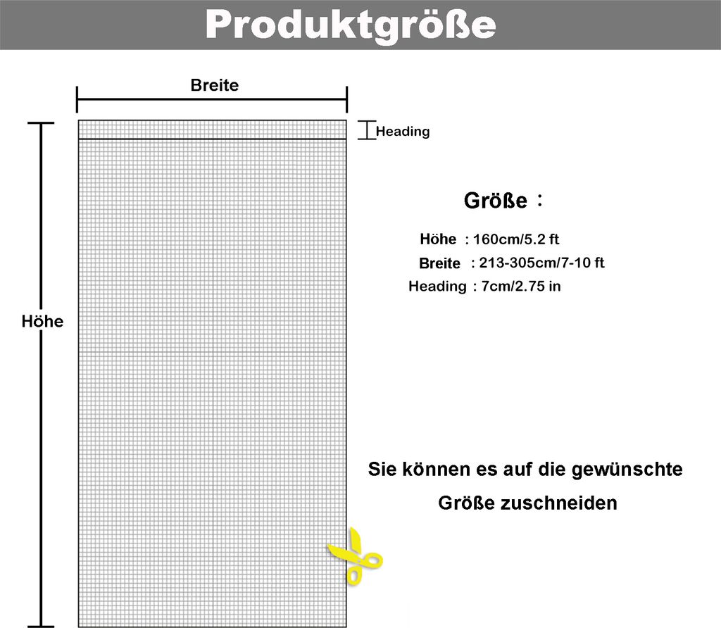 2er Set Gardine Außen Moskitonetz Stangendurchzug, Produktbild 7