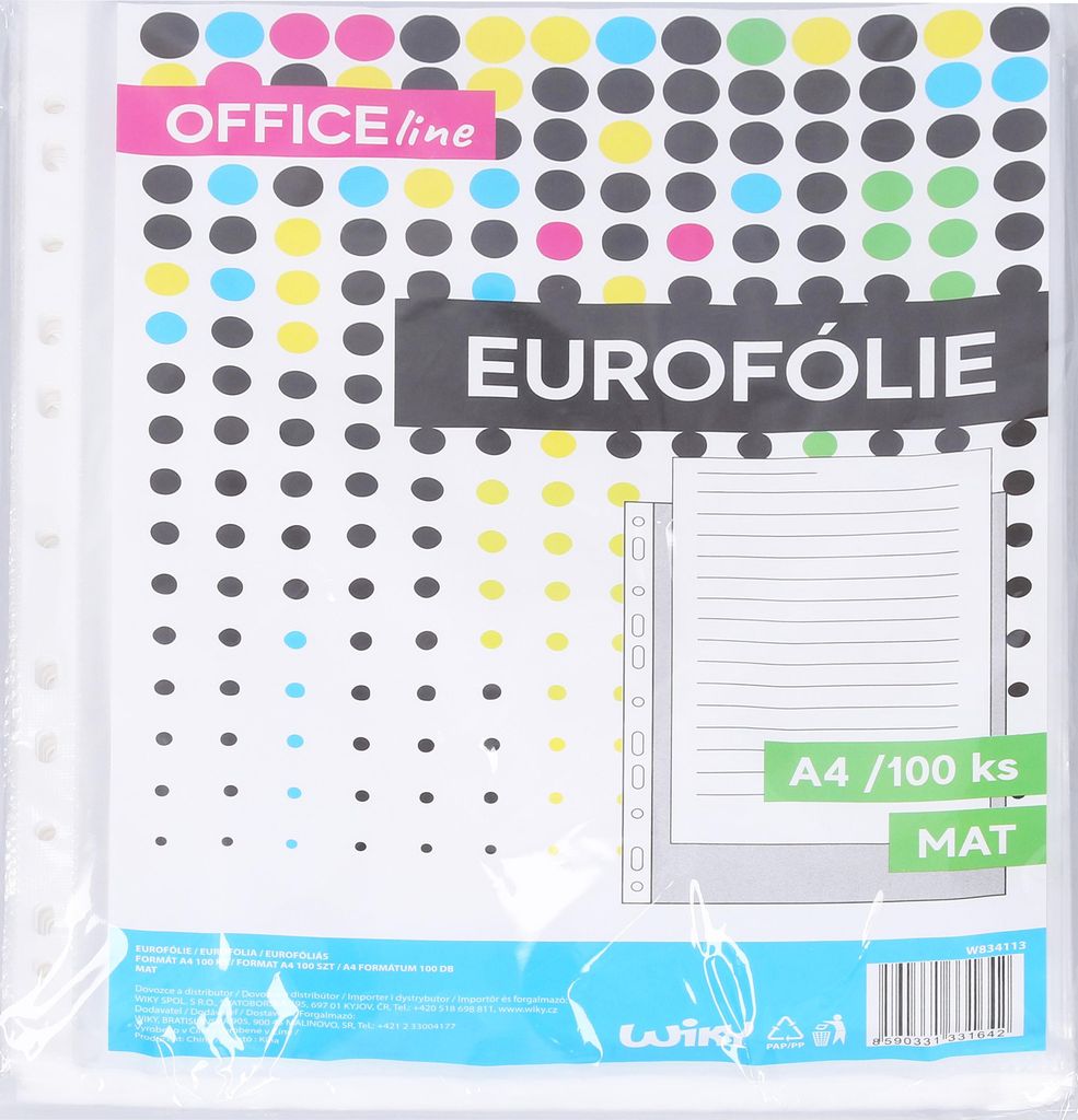 SD Eurofolie Hängeregisterhüllen A4 matt transparent U-Format 100 Stück