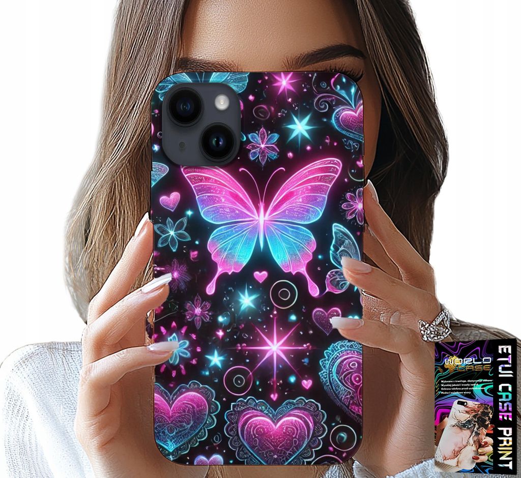Fall Für Iphone 15 Plus - Bunte Schmetterling Herz Modische Designs Fall
