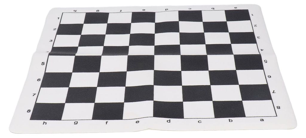 Schachbrett, nur Schachbrett, PU, tragbar, weich, Standard, 35 x 35 cm, für Reisen, Outdoor, Camping