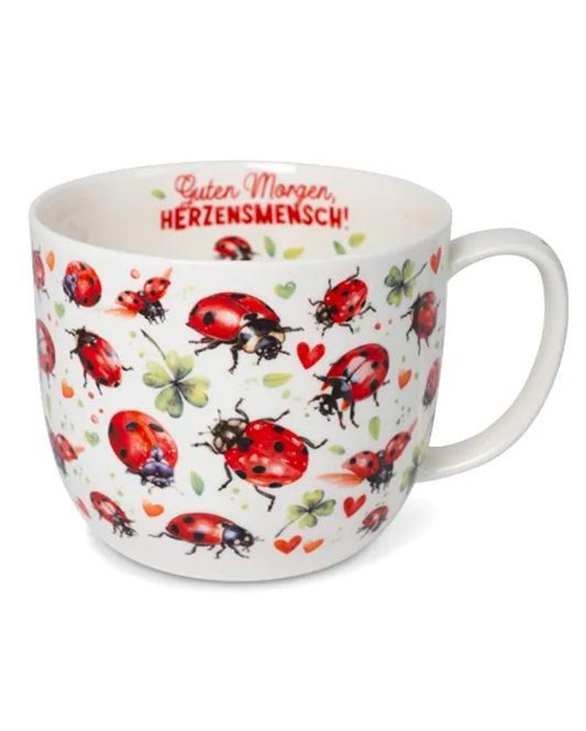 Kaffeebecher Marienkäfer, 700 ml, Glücksbringer, Produktbild 