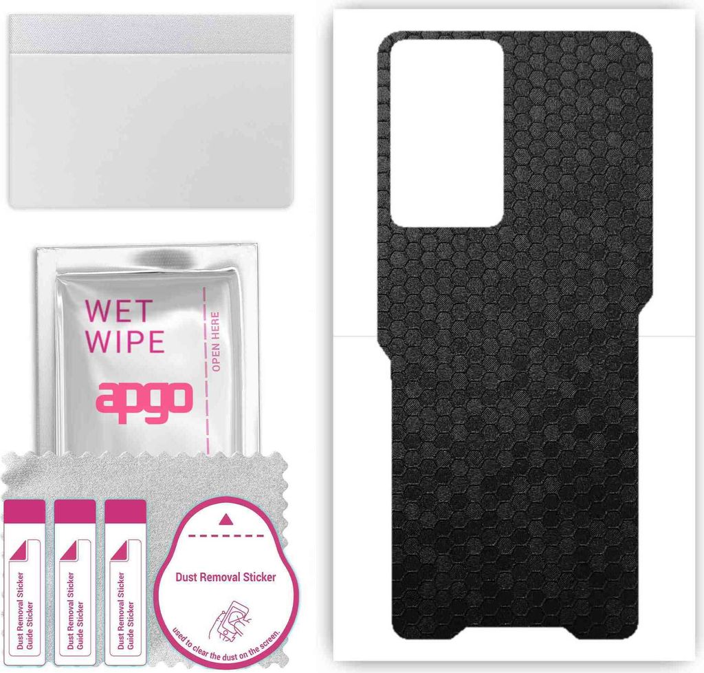apgo Rückseite Schutzfolie, Skin, kompatibel mit Doogee S97 Pro, Hinten Displayschutzfolie aus Vinylfolie, kratzfest, einfache Montage - Schwarze ...