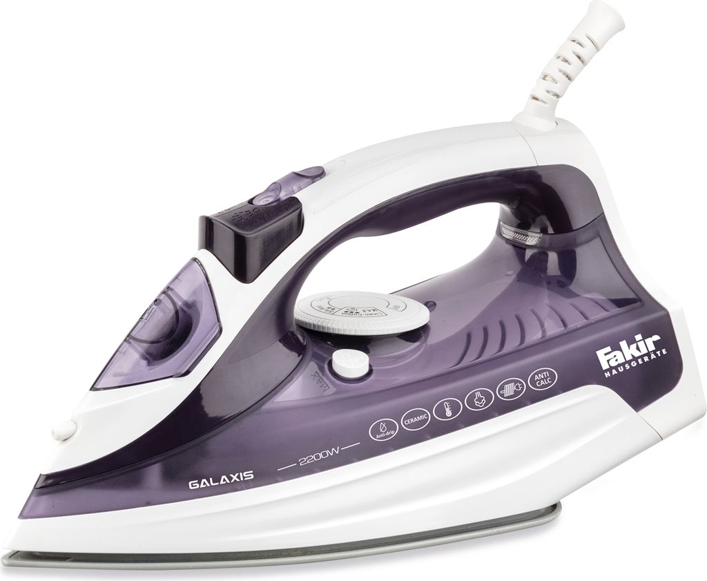 A product shot of a steam iron.