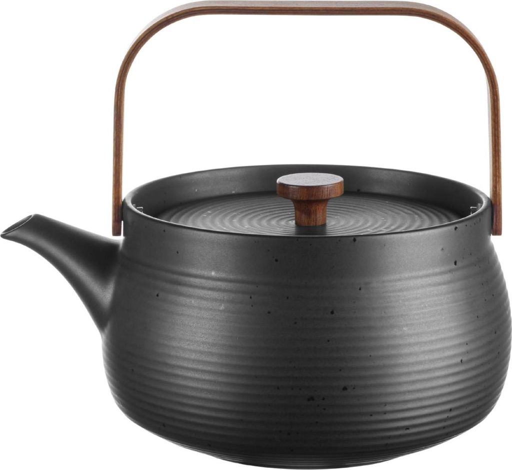 ASA Japandi Porzellan-Teekanne schwarz 1,5 L