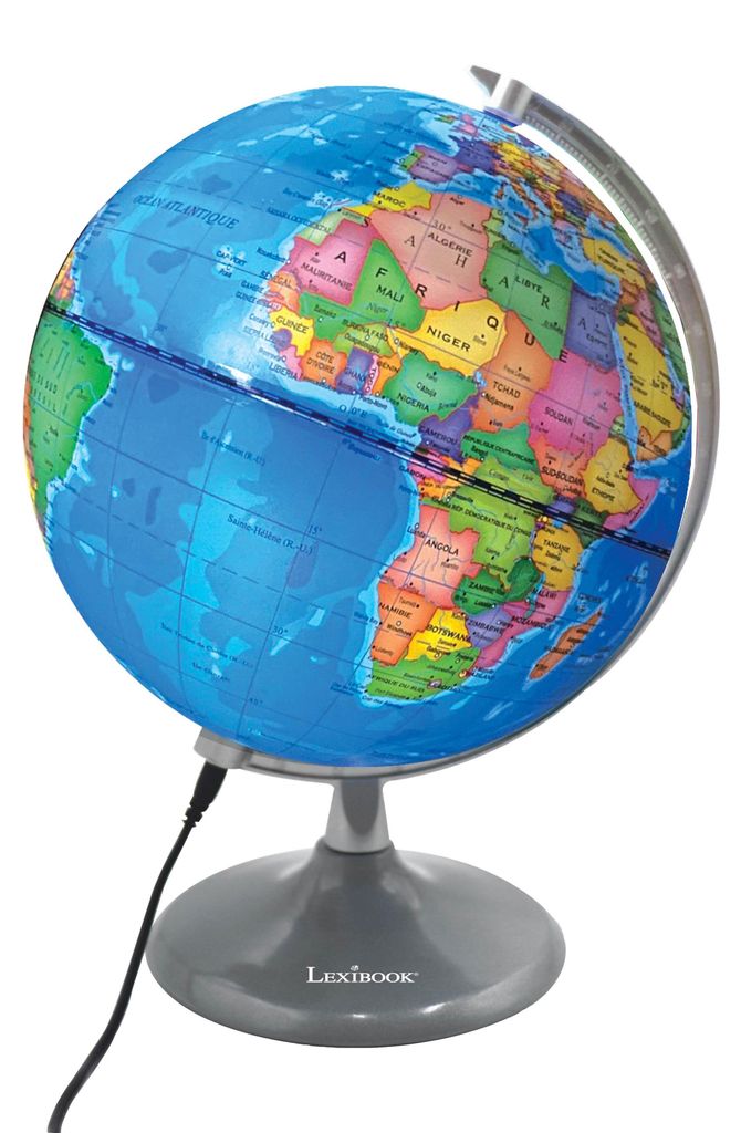 Globe jour et nuit lumineux (français) Image du produit 