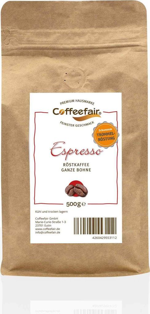Coffeefair Espresso 500g Kaffeebohnen Barista Qualität