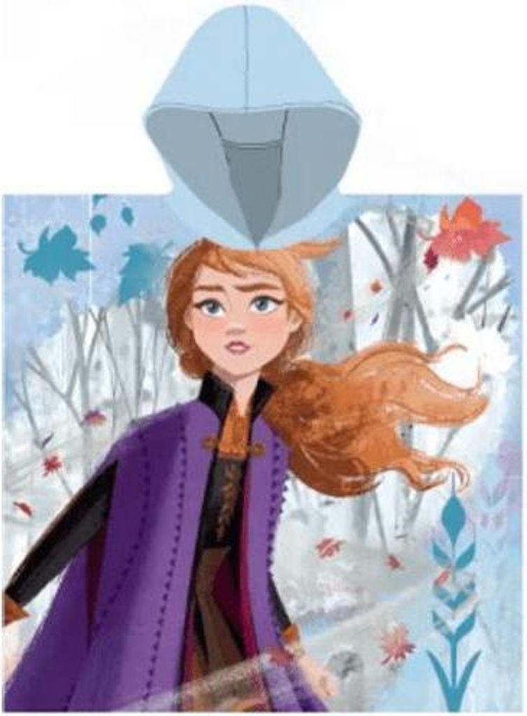 Gefrorene Poncho Anna & Elsa 55 x 110 cm Blau Produktbild 