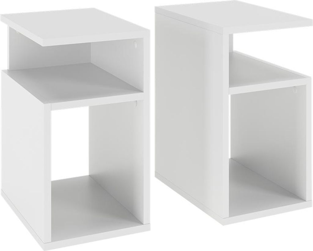 Nachttisch Vicco Elios Weiß 2er Set, Model 56391 Produktbild 