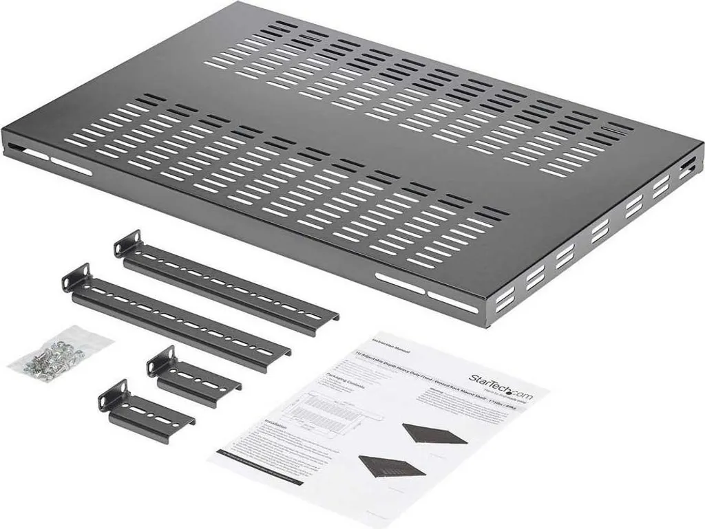 StarTech.com Étagère de Rack 1U Ventilée Réglable 150kg - Noir Acier - 13