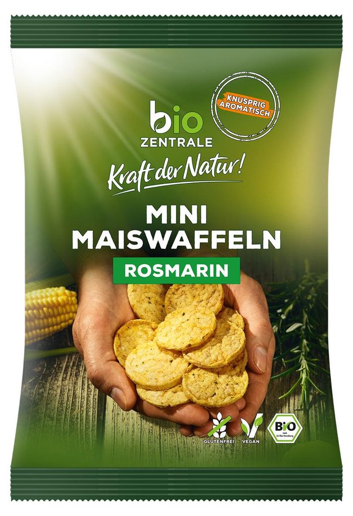 Mini-gaufrettes de maïsau romarin croustillantes et épicées Image du produit 