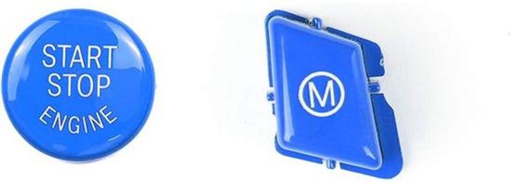 Schaltwippen Modus und Startknopf für Auto, geeignet für 3er M3 E90 E92 E93 2007-2013, Blau