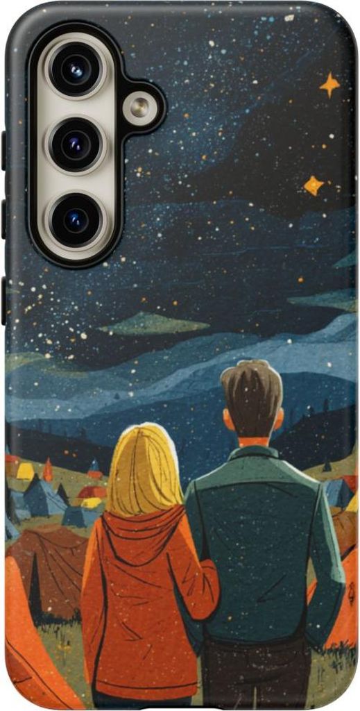 Romantische Sternennacht im Zeltlager – Hülle Kompatibel mit Samsung Galaxy S24