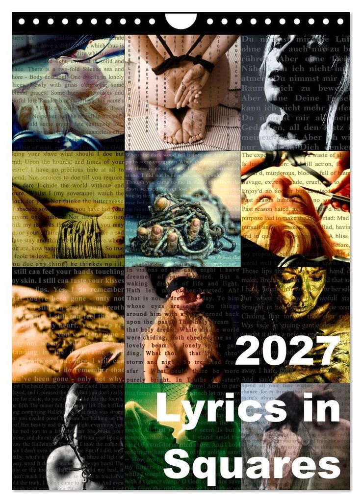 Lyrics In Squares (Wandkalender 2027 DIN A4 hoch), CALVENDO Monatskalender