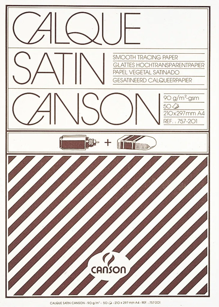 Papier Calque A4 90g Haute Transparence Canson 200757201 Haute Résistance