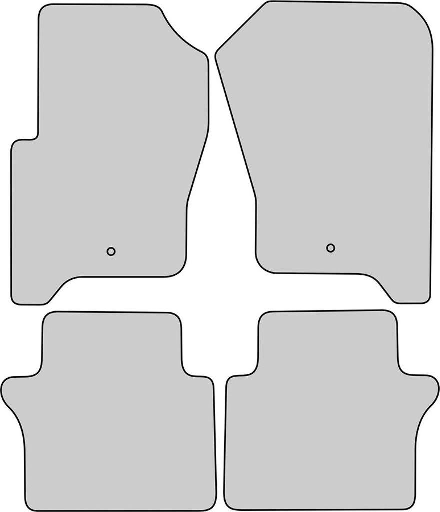 Luxury-line Auto Fussmatten passend für Range Rover Sport 1 I Bj. 2010-2013, Bandeinfassung:Schwarz