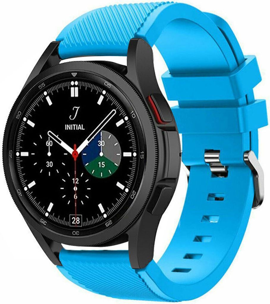Strap-it Samsung Galaxy Watch 4 Classic Silikonarmband 42mm (Hellblau)