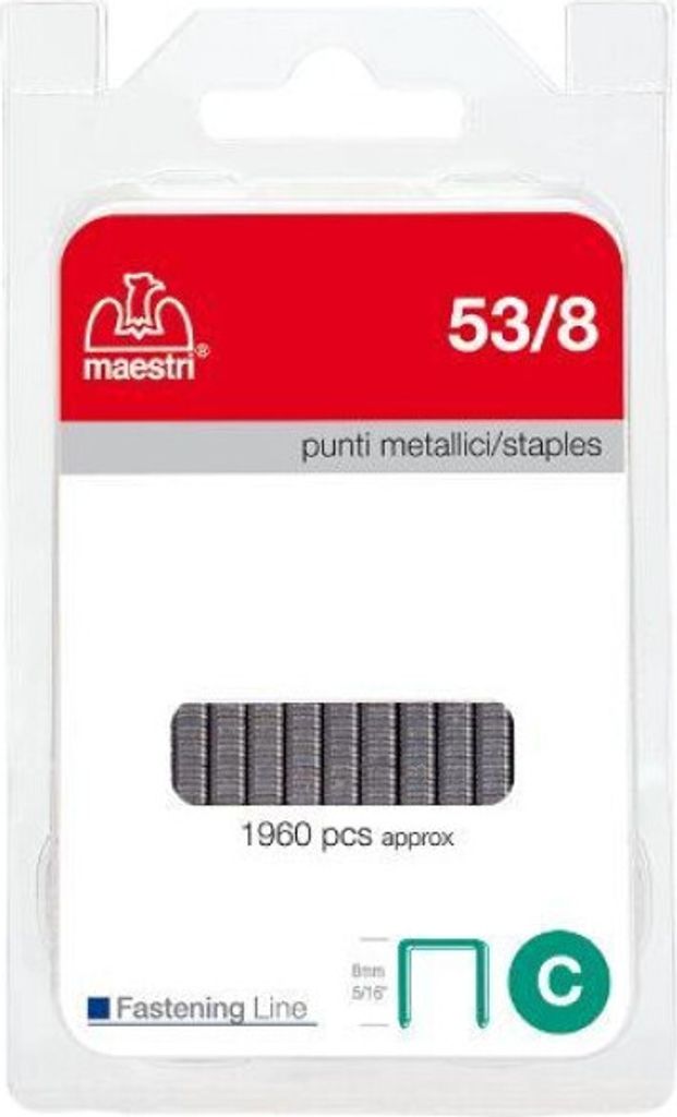 RO-MA Hefter 53/8 Galvanisiertes Metall 8 mm 1960 Stück für Hefter